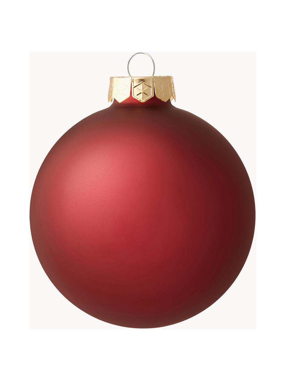 Set 4 palline di Natale Globe, Rosso scuro, Ø 4 cm, 16 pz