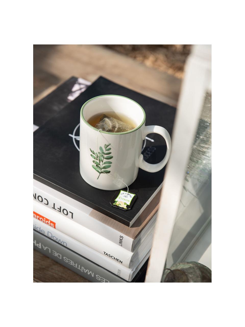 Tasse Eukalyptus, 6 pièces, Blanc, vert