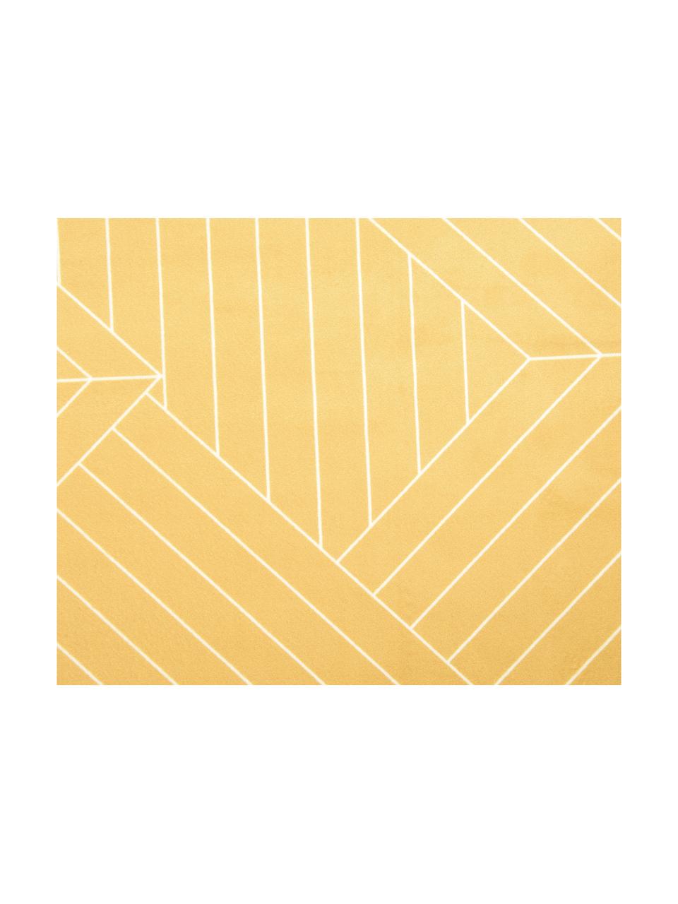 Funda de cojín de terciopelo Remi, 100% terciopelo de poliéster, Amarillo, An 40 x L 40 cm