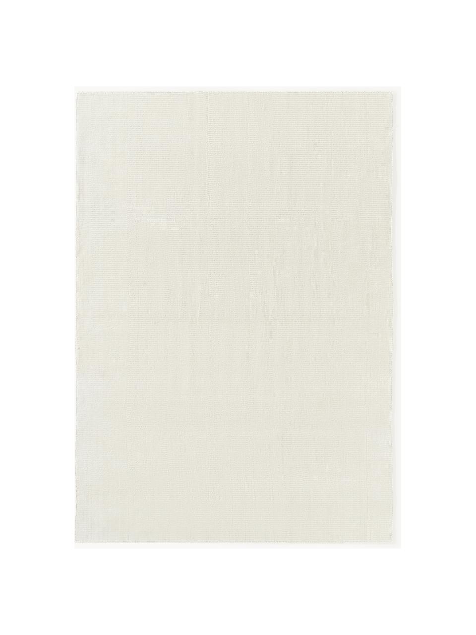 Ručne tkaný koberec s krátkym vlasom Willow, 100% polyester s certifikátom GRS, Krémovobiela, Š 120 x D 180 cm (veľkosť S)