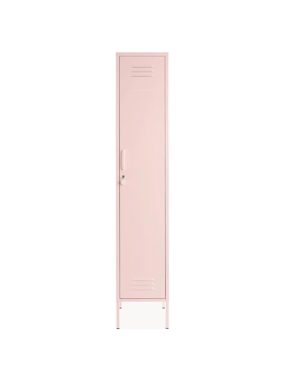 Kleiner Kleiderschrank The Skinny, Stahl, pulverbeschichtet, Hellrosa, B 35 x H 183 cm