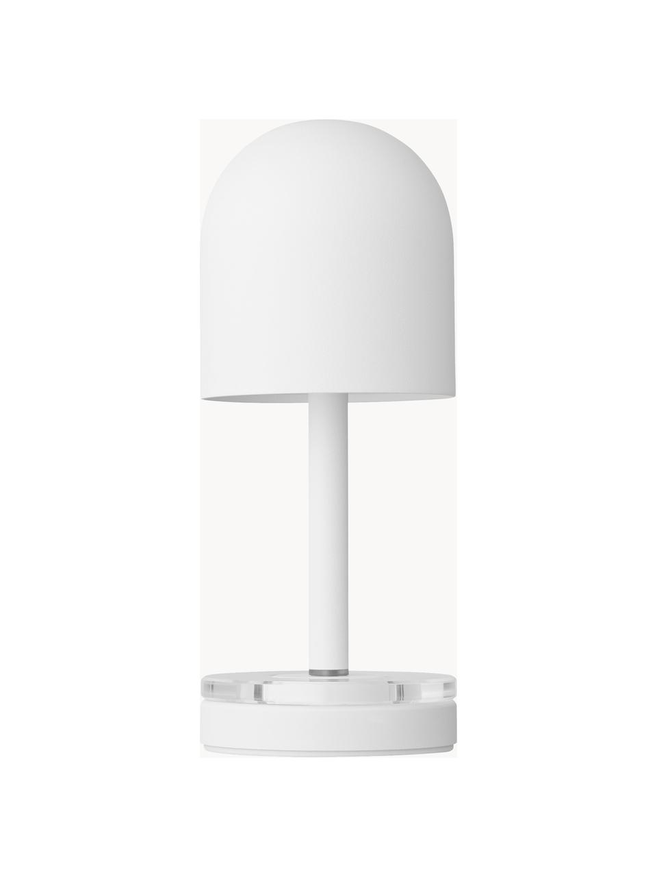 Malá prenosná exteriérová stolová LED lampa Luceo, Matná biela, Ø 9 x V 22 cm