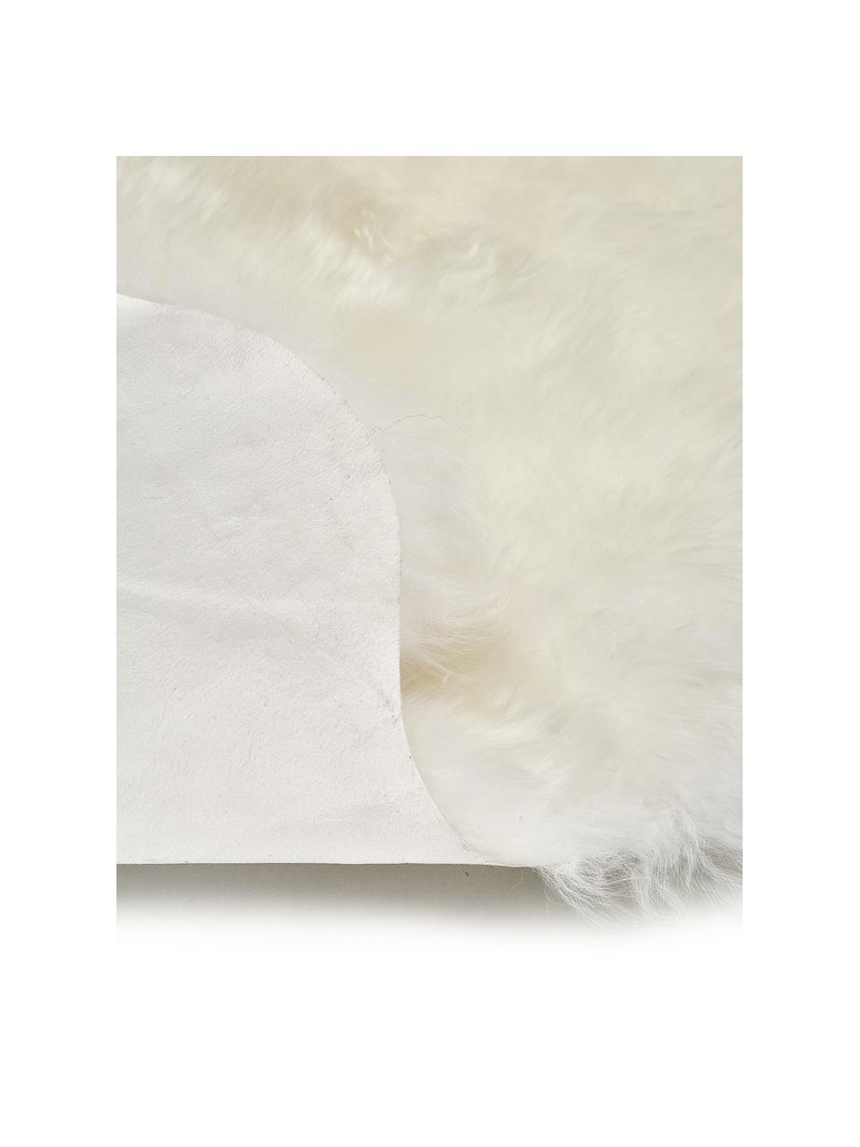 Dywan ze skóry owczej Oslo, gładkie włosie, Kremowobiały, S 60 x D 180 cm