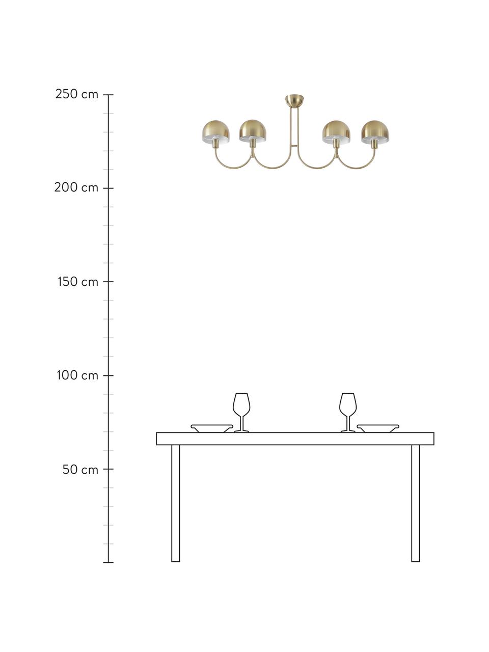 Plafondlamp Eva, Goudkleurig, B 101 x H 40 cm