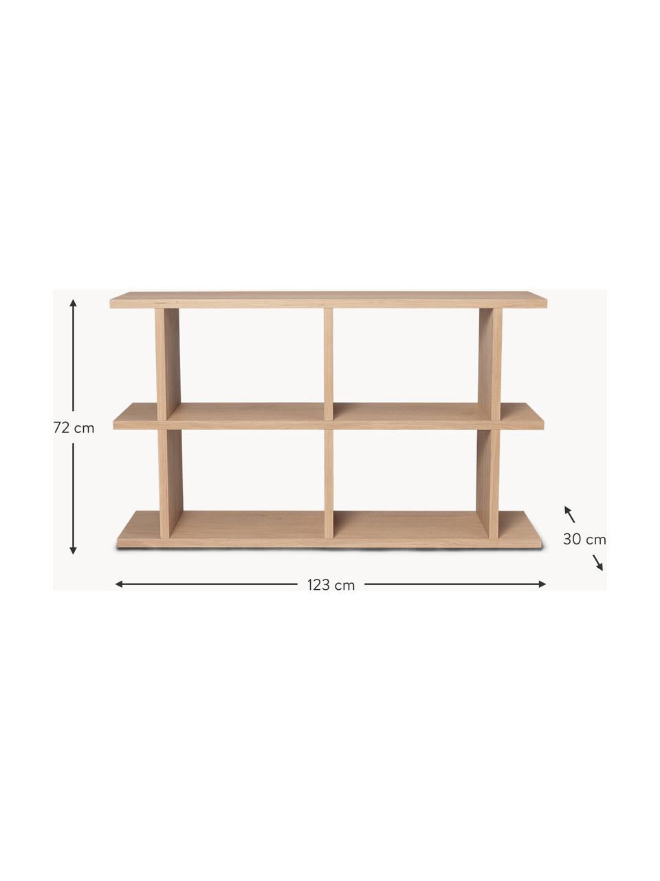 Holz-Regal Kona, Mitteldichte Spanplatte mit Eichenholzfurnier, lackiert

Dieses Produkt wird aus nachhaltig gewonnenem, FSC®-zertifiziertem Holz gefertigt., Eichenholz, hell lackiert, B 123 x H 72 cm