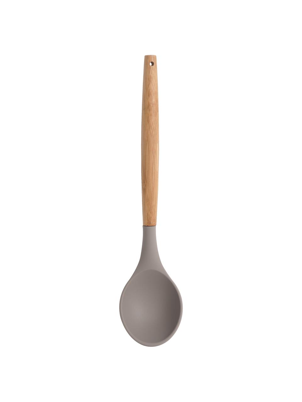 Vařečka Silico, Umělá hmota, dřevo, Šedá, světlé dřevo, D 32 cm