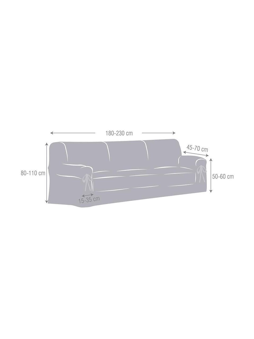Pokrowiec na sofę Levante, 65% bawełna, 35% poliester, Odcienie kremowego, S 200 x W 110 cm