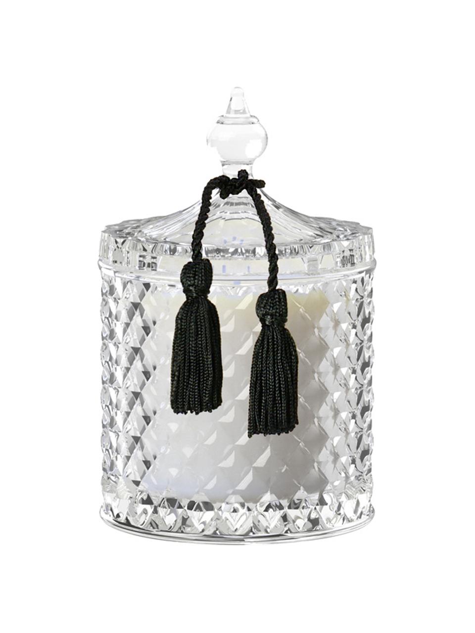 Geurkaars Crystaleen (limoen, basilicum & mandarijn), Houder: glas, Limoen, basilicum, mandarijn, Ø 9 x H 14 cm