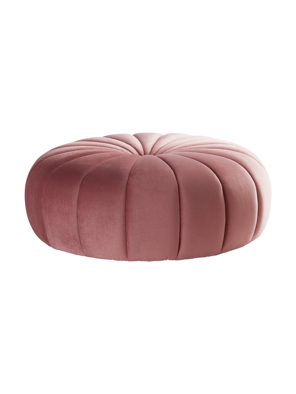 Pouf en velours pour enfant Terassa, Velours vieux rose, Ø 57 x haut. 20 cm