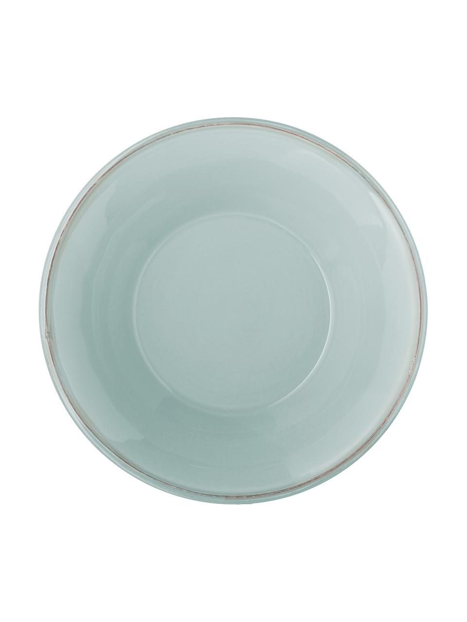 Assiette creuse rustique Constance, 2 pièces, Grès cérame, Turquoise, Ø 19 x haut. 5 cm