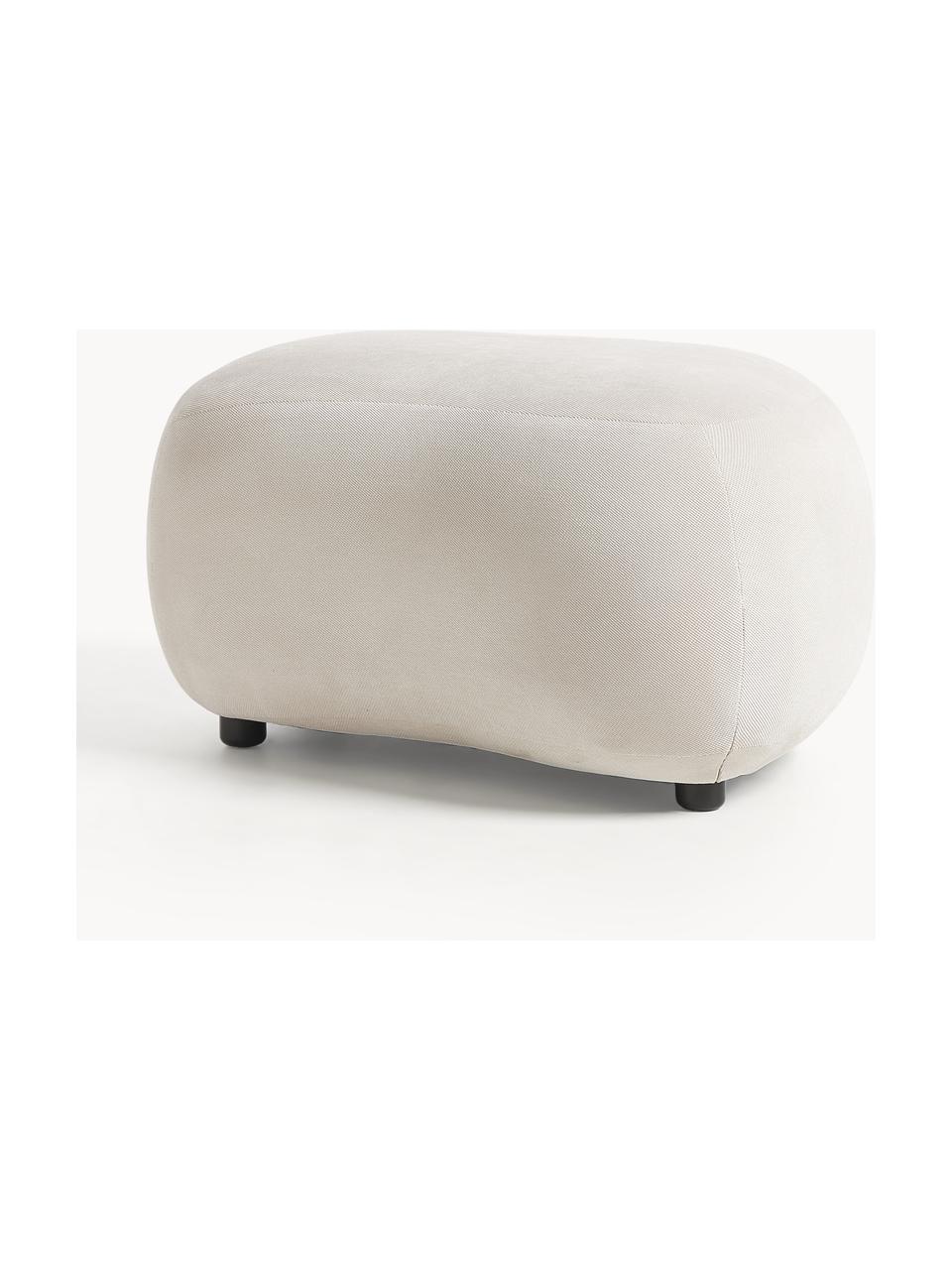 Hocker Alba, Bezug: 97 % Polyester, 3% Nylon , Webstoff Cremeweiss, B 70 x H 42 cm, gebogen links