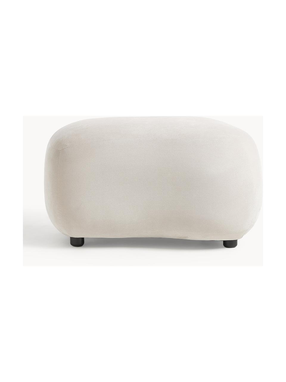 Hocker Alba, Bezug: 97 % Polyester, 3% Nylon , Webstoff Cremeweiss, B 70 x H 42 cm, gebogen links