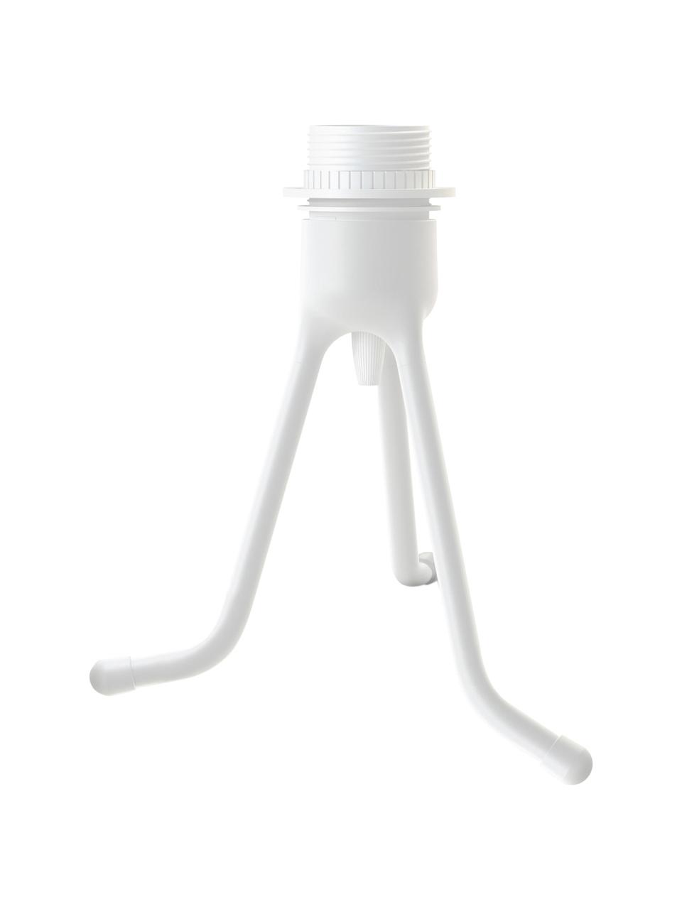 Base de la lámpara de mesa Trípode, Base de la lámpara: aluminio, recubierto, Cable: cubierto en tela, Blanco, Ø 16 x Al 19 cm