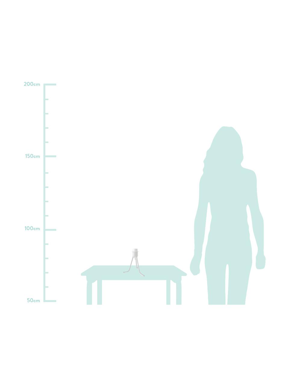 Tischleuchtenfuß Tripod, Lampenfuß: Aluminium, beschichtet, Weiß, Ø 16 x H 19 cm