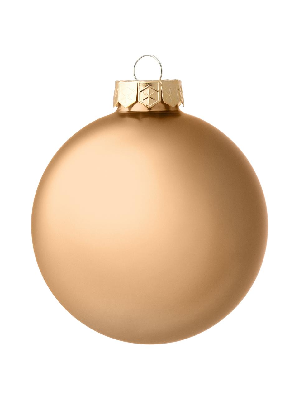 Boules de Noël Evergreen, 6 pièces, Beige clair, Ø 8 cm, 6 pièces