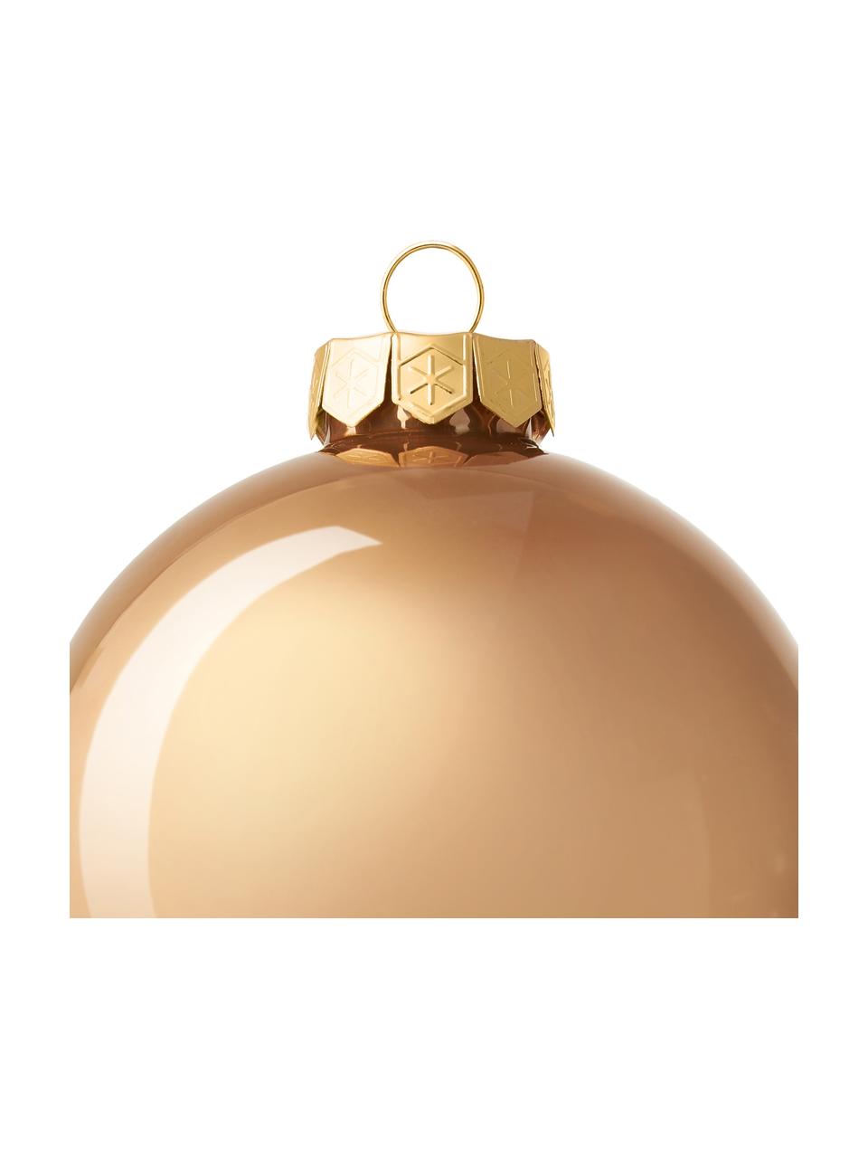 Boules de Noël Evergreen, 6 pièces, Beige clair, Ø 8 cm, 6 pièces