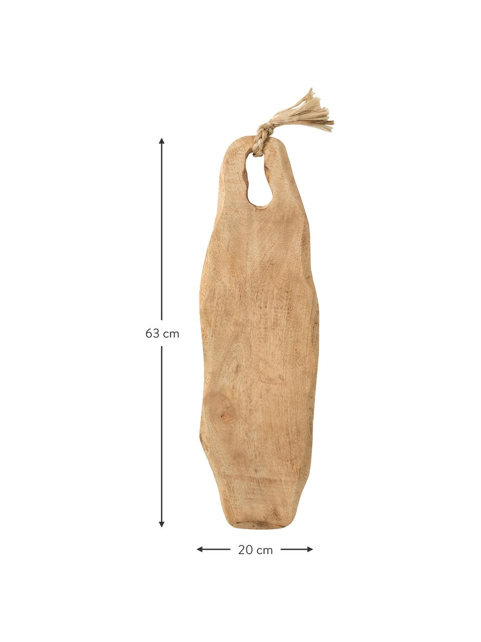 Mangohouten snijplank Naturell, L 63 x B 20 cm, Mangohout, Mangohout, 20 x 63 cm