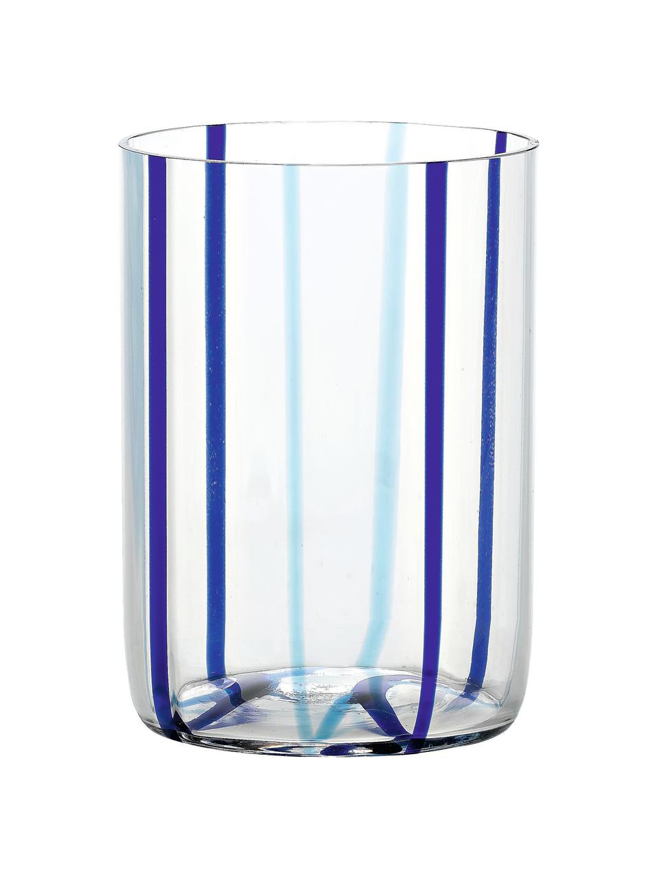 Verre à eau soufflé bouche, multicolore Tirache, 6 élém., Verre, Multicolore, Ø 7 x haut. 10 cm, 350 ml