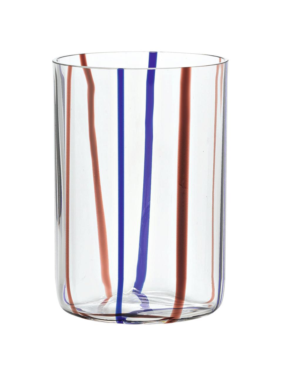 Verre à eau soufflé bouche, multicolore Tirache, 6 élém., Verre, Multicolore, Ø 7 x haut. 10 cm, 350 ml