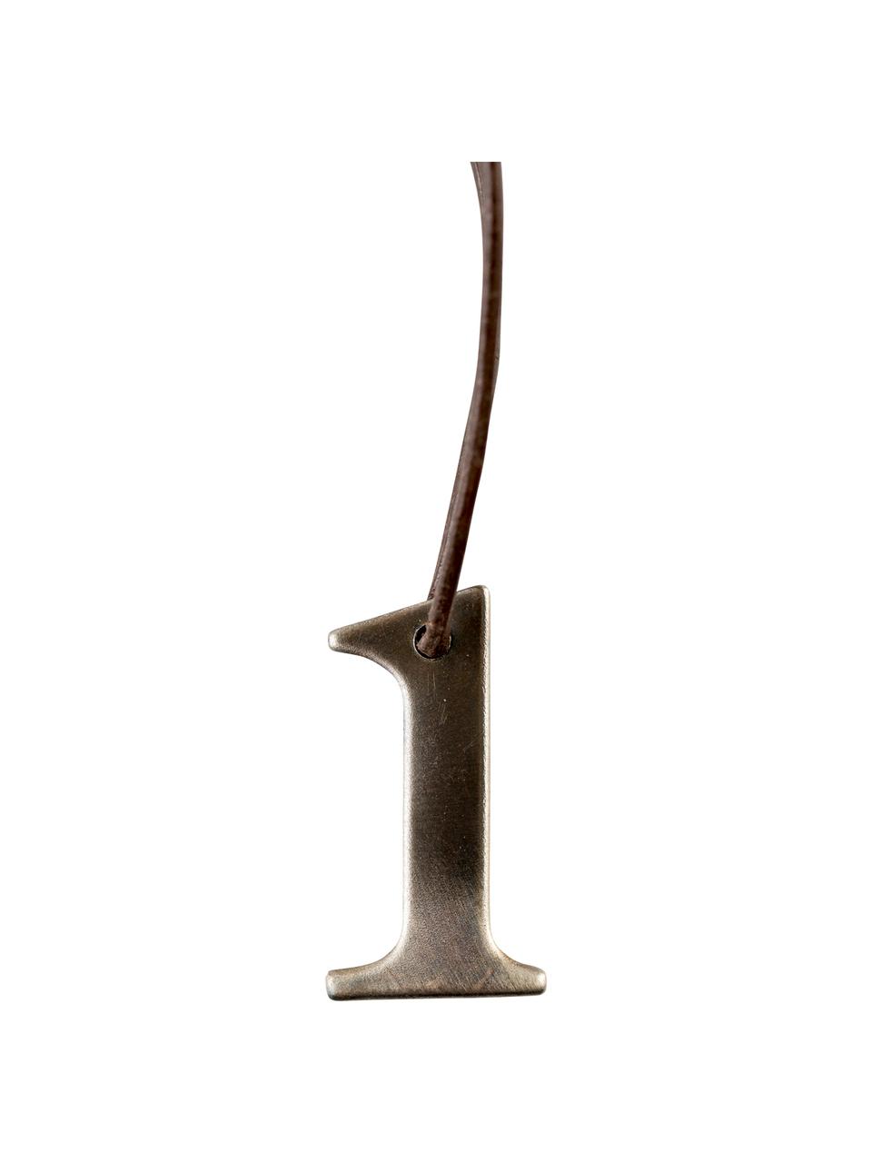 Kerzen Anhänger Dana, 4 Stück, Silberfarben, Braun, B 2 x H 3 cm