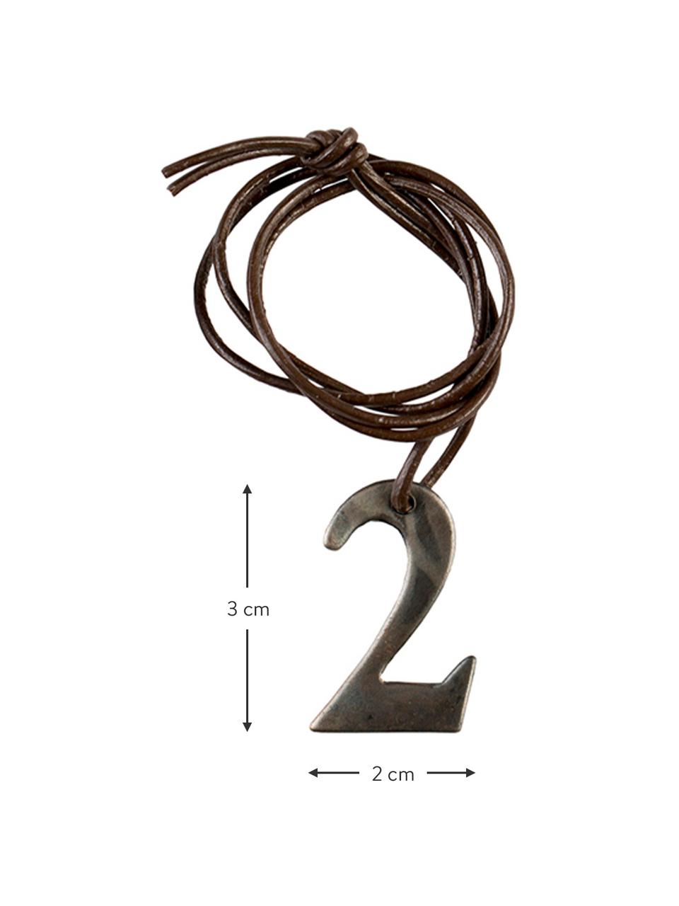 Kerzen Anhänger Dana, 4er-Set, Silberfarben, Braun, B 2 x H 3 cm