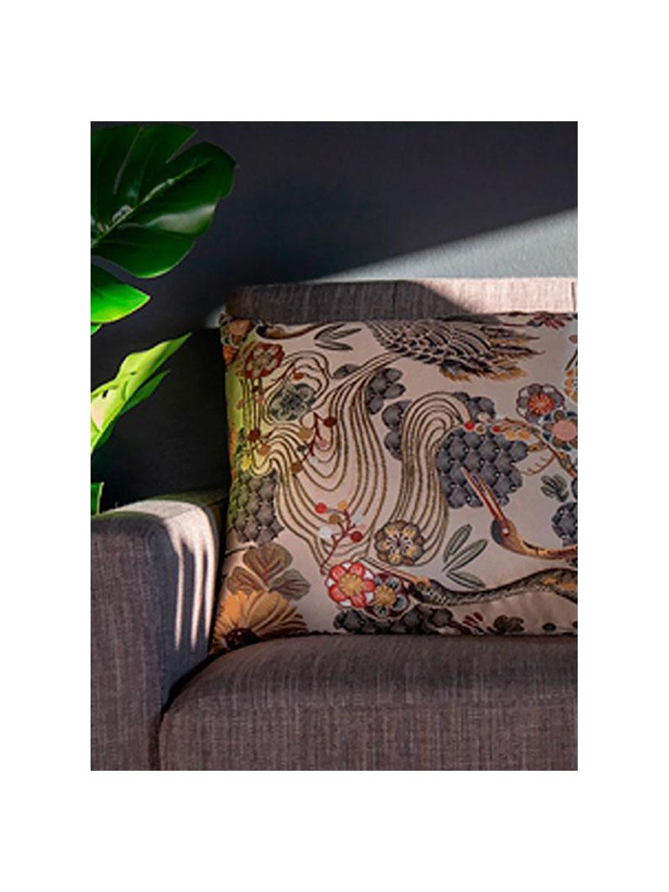 Cojín Alvito, con relleno, Funda: algodón, Multicolor estampado floral, An 45 x L 60 cm