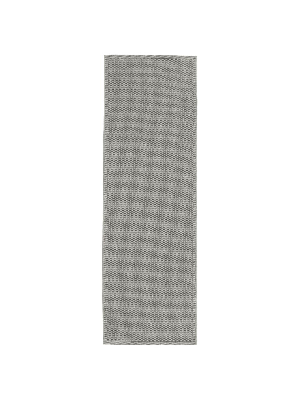 In- & outdoor loper Toronto in grijs, 100% polypropyleen, Grijs, B 80 x L 200 cm