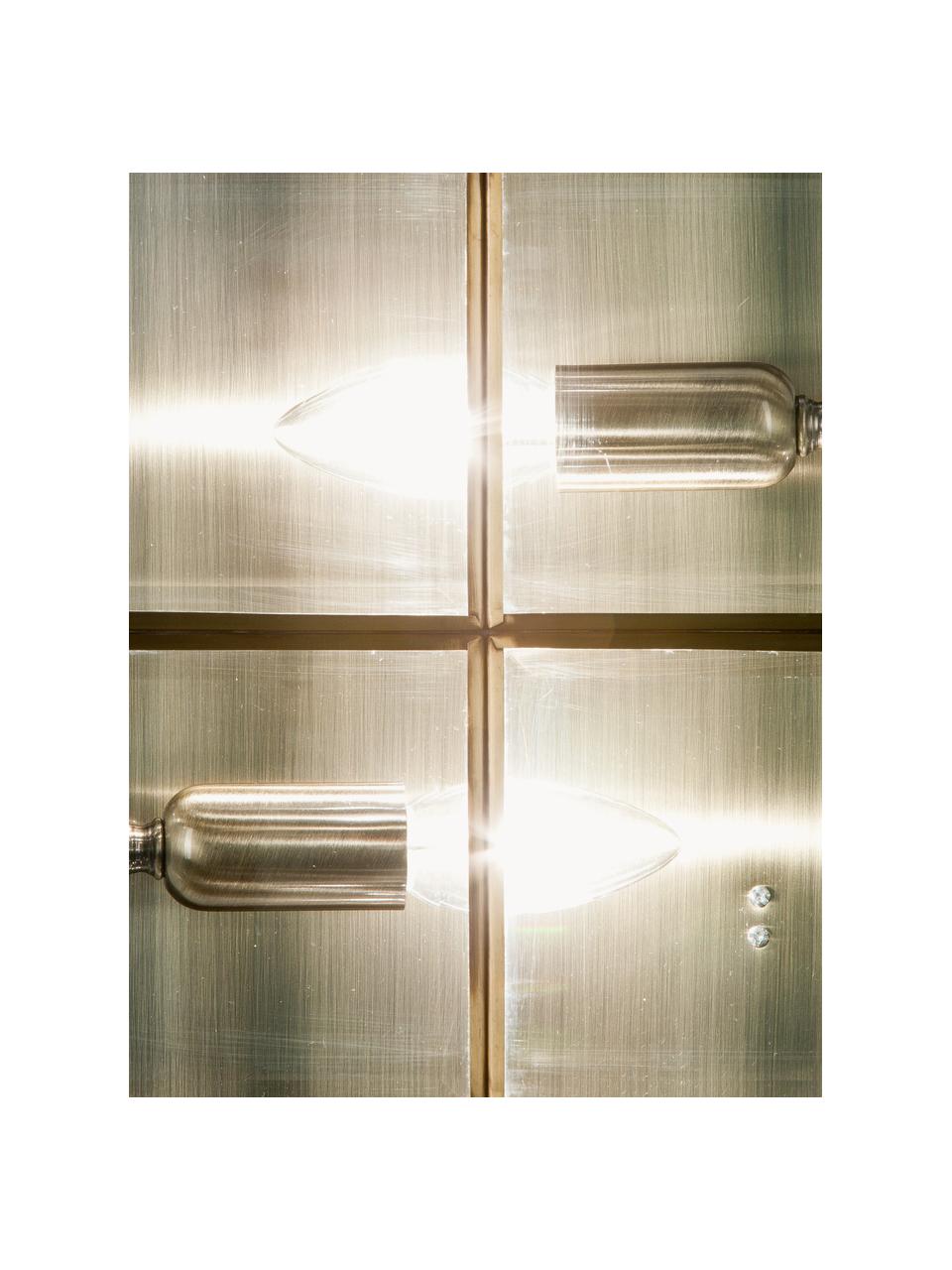 Kleine plafondlamp Ben, Lampenkap: glas, Goudkleurig, zilverkleurig, transparant, B 26 x H 10 cm
