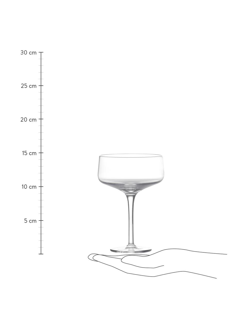 Kieliszki do szampana Copa, 2 szt., Szkło kryształowe, Transparentny, Ø 10 x W 14 cm