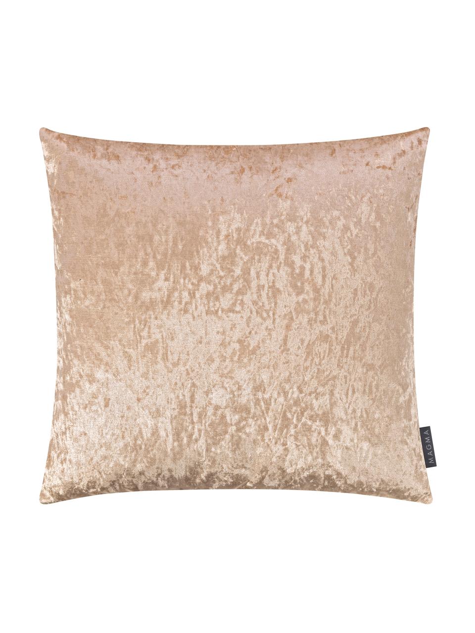 Housse de coussin velours vintage Shanta, Couleur champagne