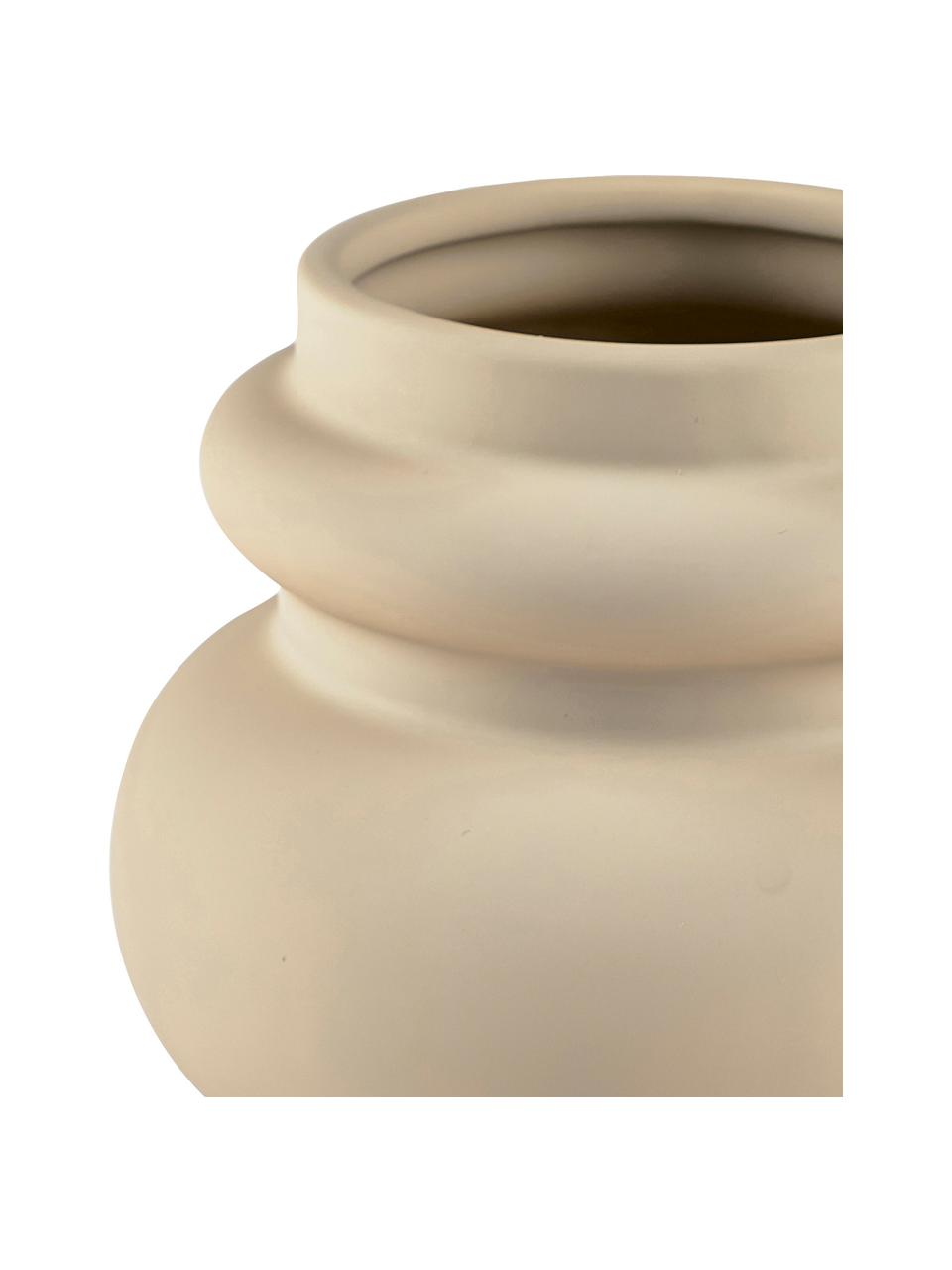 Vase grès cérame Vilde, Grès cérame, Couleur sable, Ø 16 x haut. 15 cm