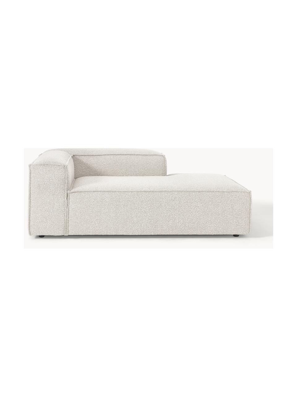 Ottomane-Eckmodul Lennon aus Bouclé, Bezug: Bouclé (100 % Polyester) , Gestell: Massives Kiefernholz, Spe, Bouclé Off White, B 119 x T 180 cm, Eckteil links