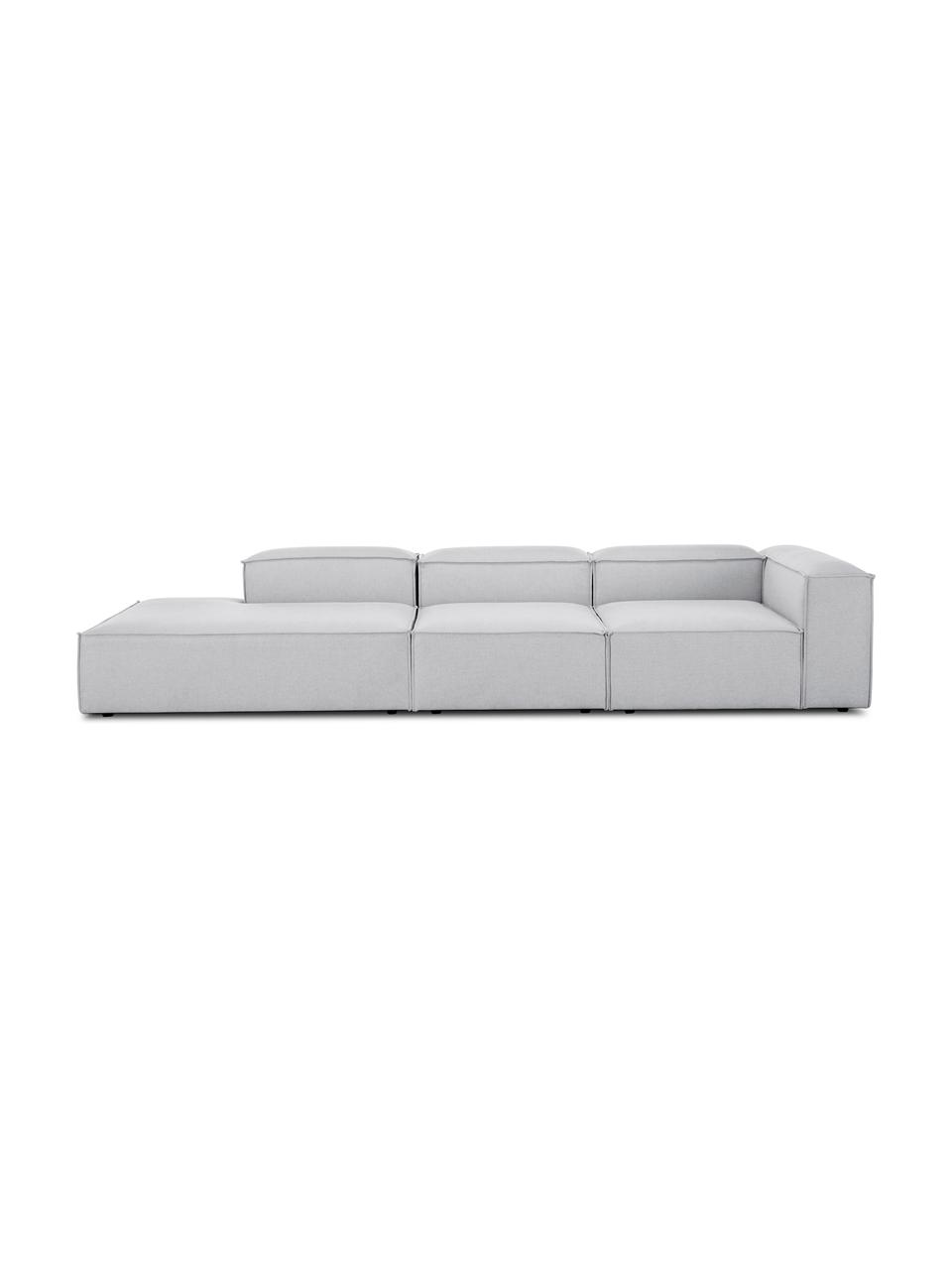 Modulárny XL šezlong Lennon, Svetlosivá, Š 357 x H 119 cm, s operadlom napravo