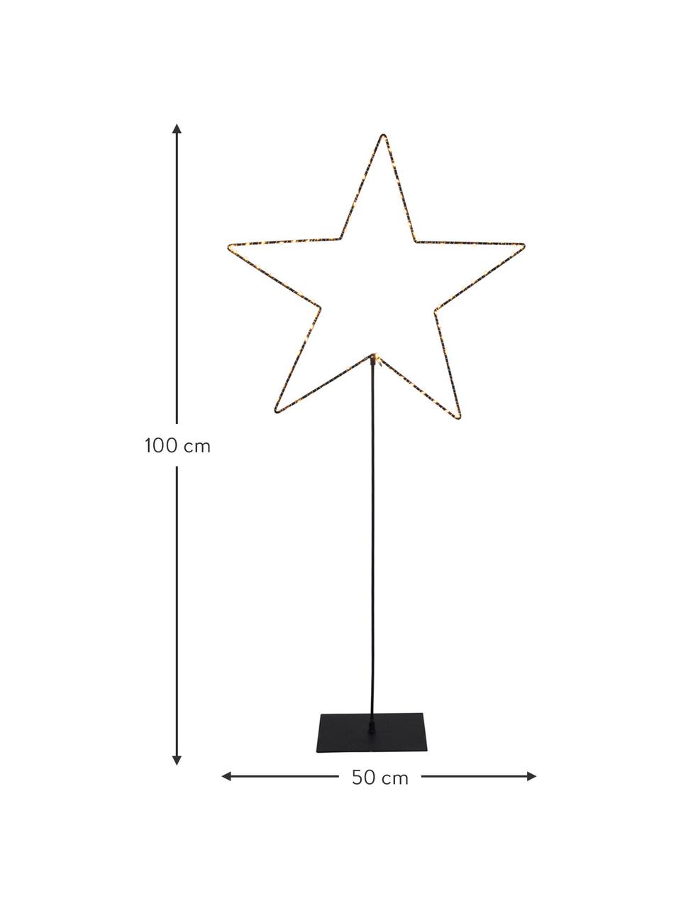 Svítící LED dekorace Mira, Černá