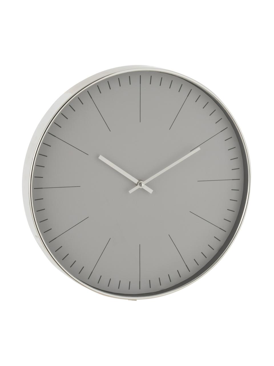 Wanduhr Silvester, Kunststoff, Silberfarben, Ø 40 cm