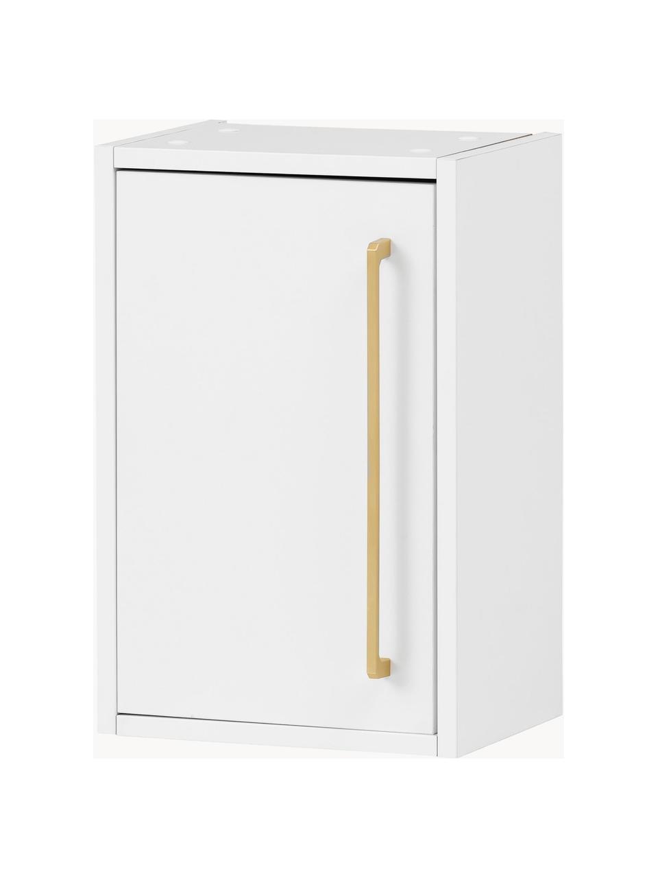 Bad-Hängeschrank Palladia, B 30 cm, Griff: Metall, beschichtet, Weiß, Goldfarben, B 30 x H 46 cm