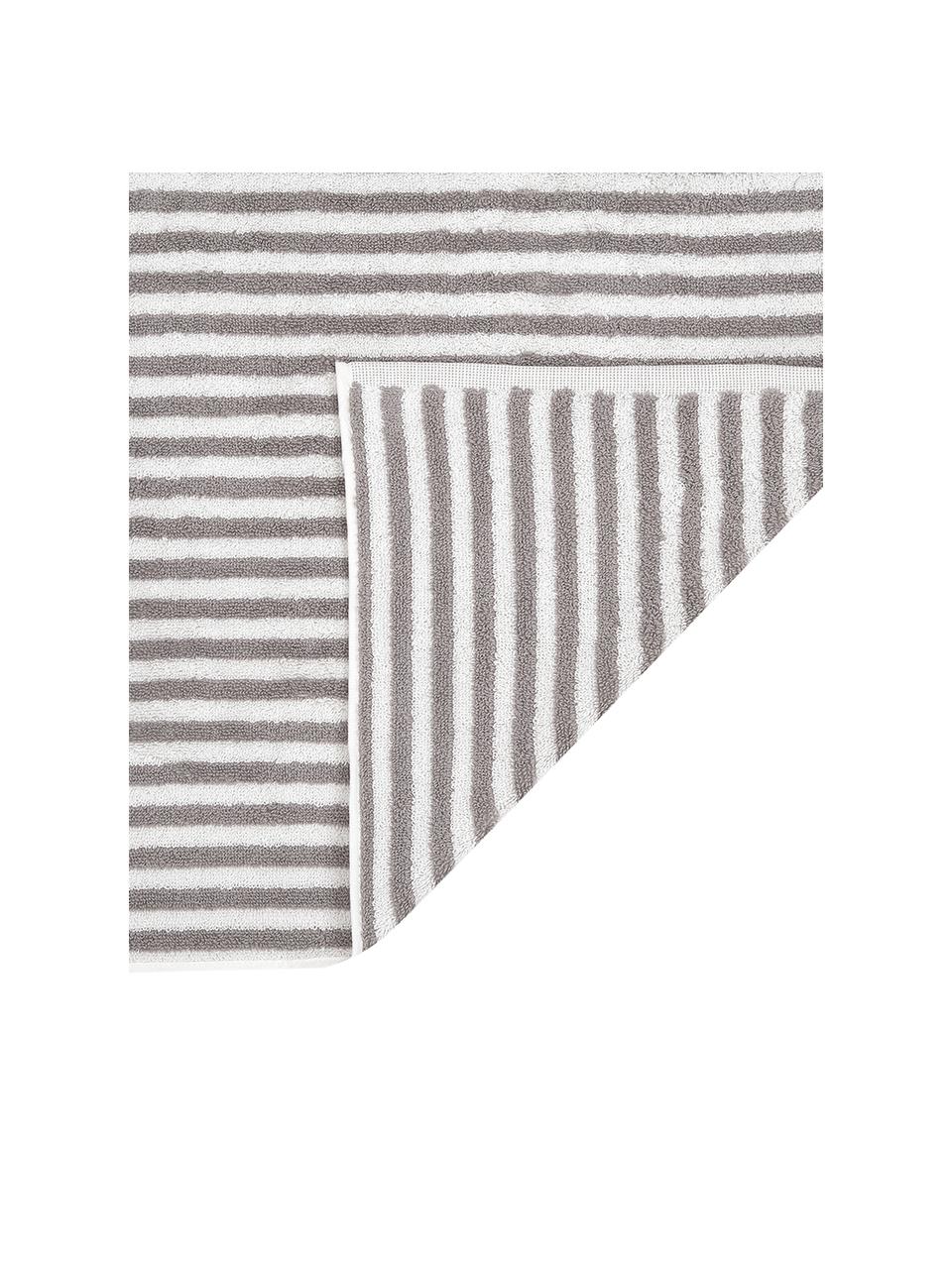 Lot de serviettes de bain à rayures Viola, 3 élém., 100 % coton
Grammage intermédiaire 550 g/m², Gris, blanc, Lot de différentes tailles