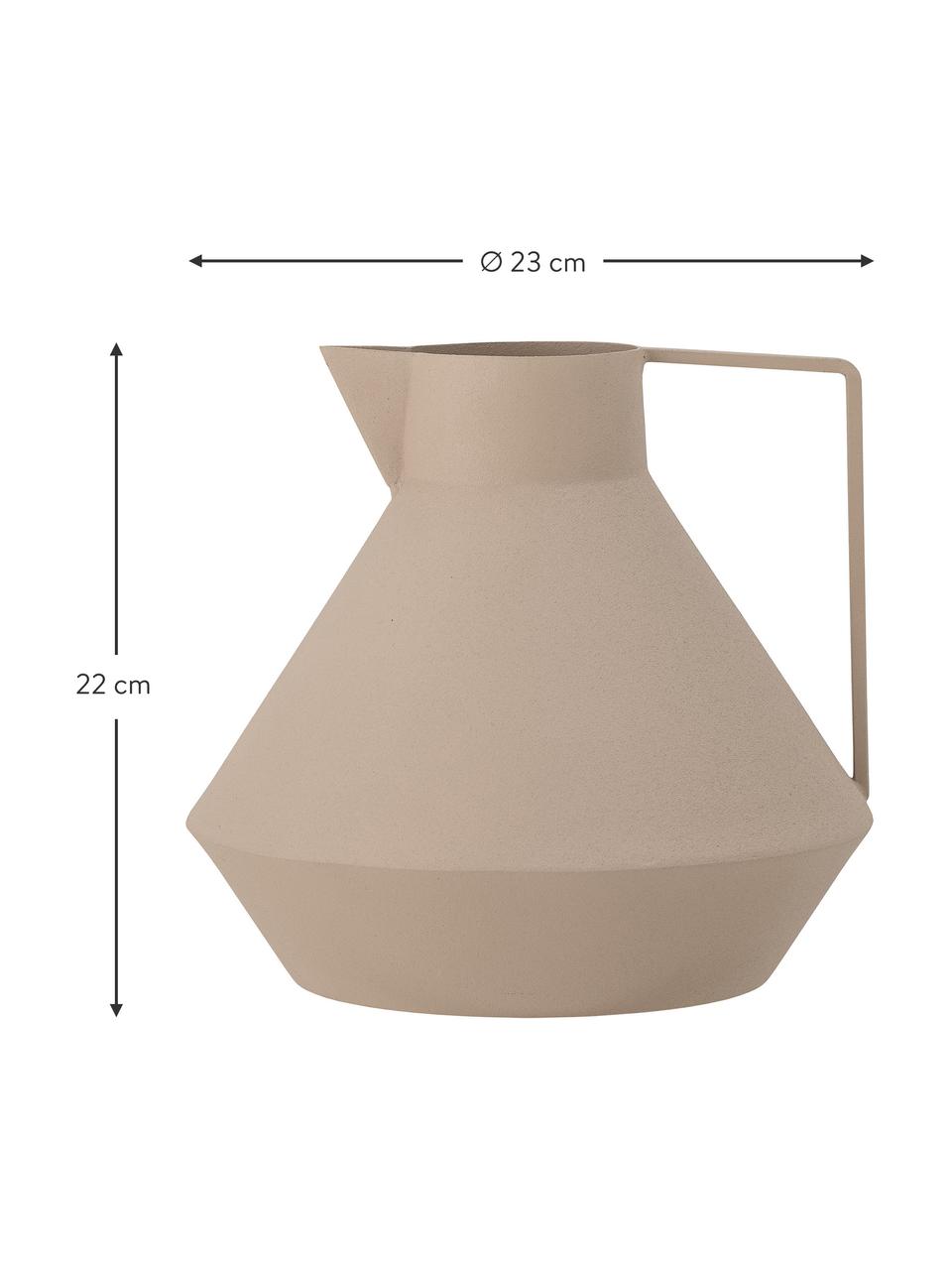 Arrosoir Venny, Aluminium, enduit, Beige, Ø 23 x haut. 22 cm