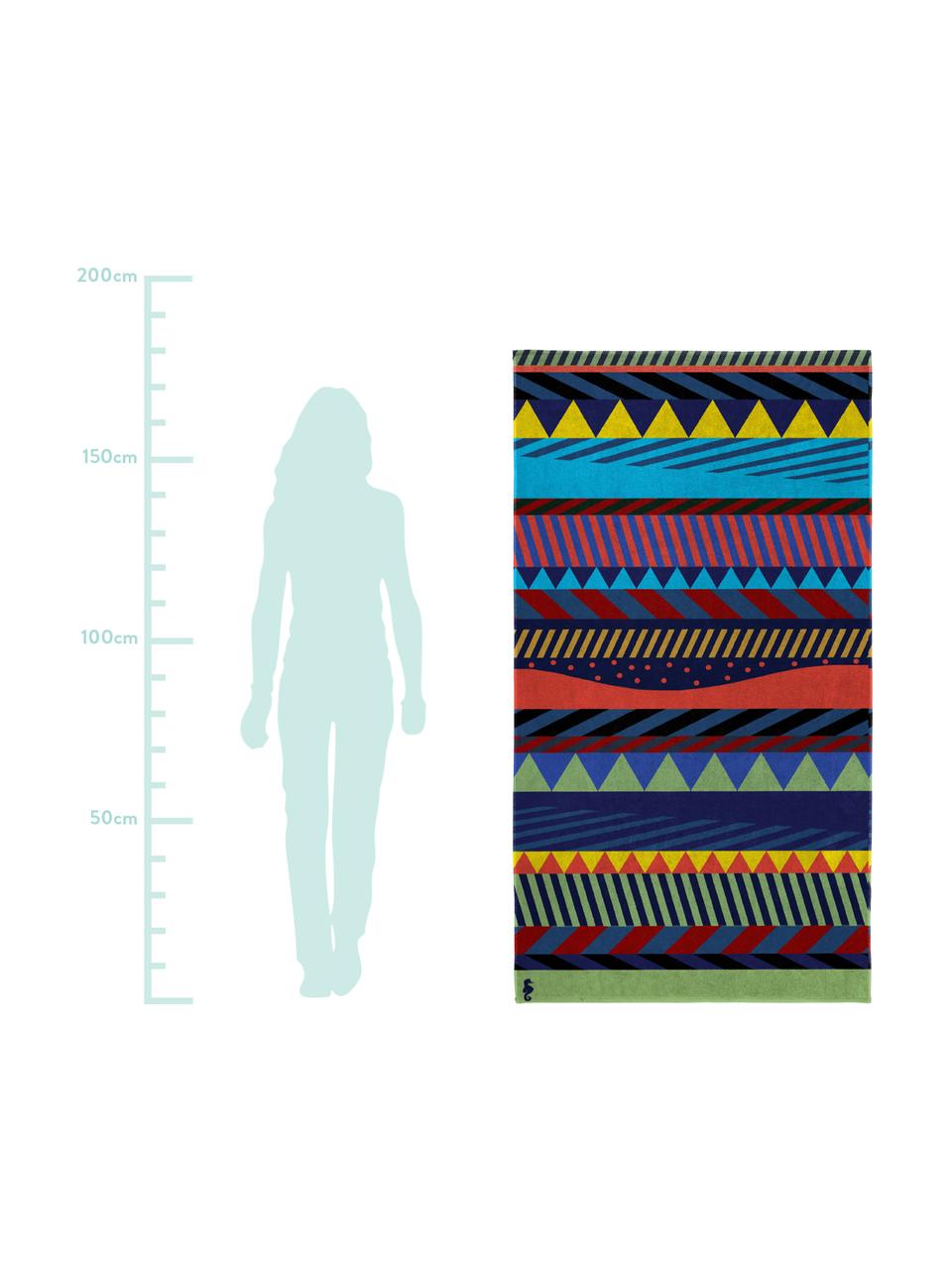 Strandlaken met patroon Capetown, 100% Egyptisch katoen
Middelzware stofkwaliteit, 420 g/m², Multicolour, 100 x 180 cm