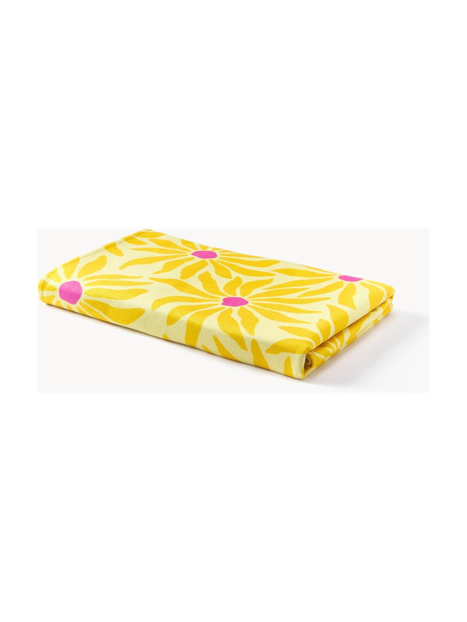 Serviette de plage Abina, 45 % coton, 55 % polyester

Le matériau est certifié STANDARD 100 OEKO-TEX®, 2212298, CENTEXBEL, Jaune, larg. 75 x long. 160 cm