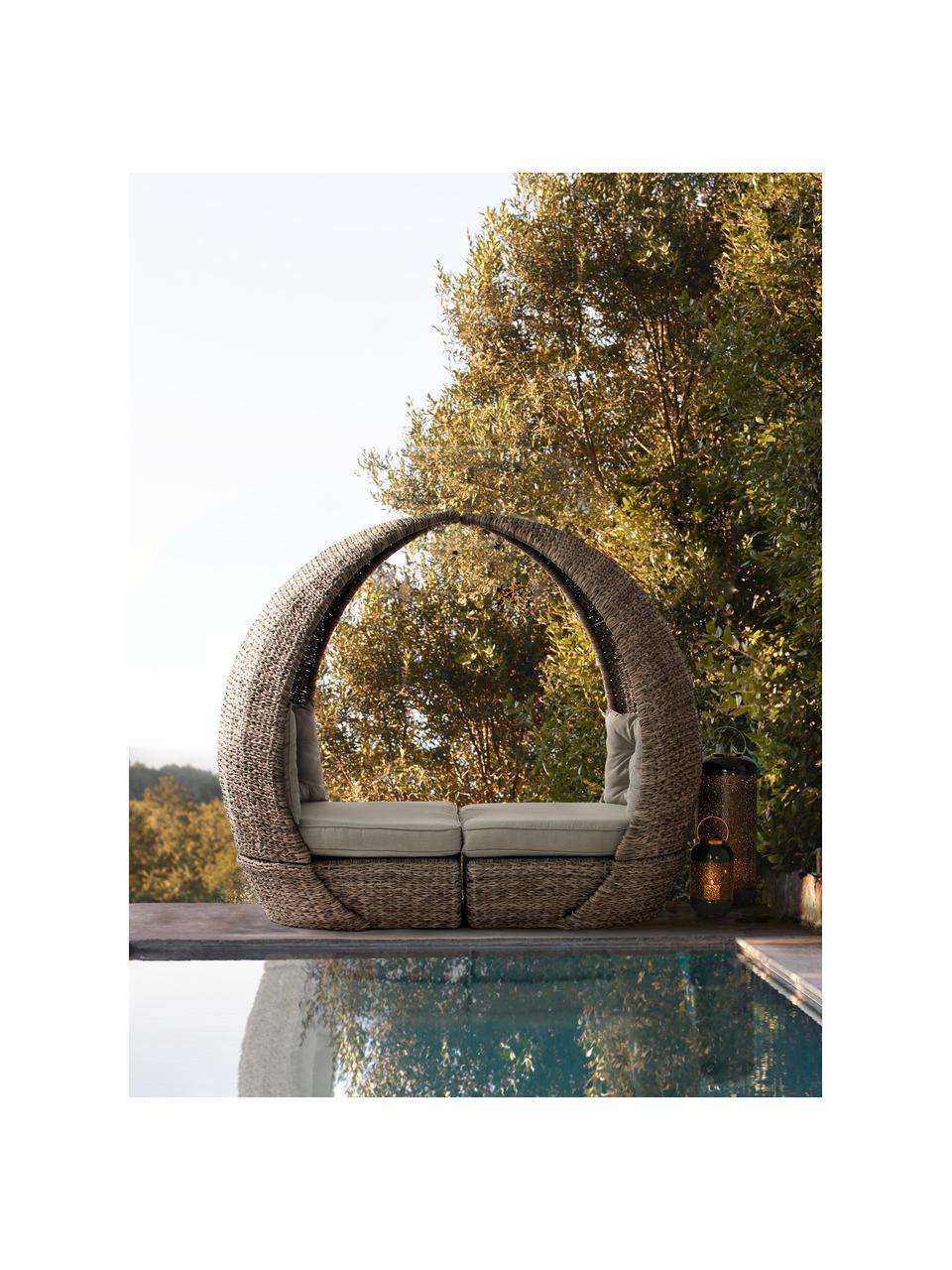 Set de tumbanas para exterior Samui, 2 pzas., Tapizado: poliéster, Estructura: aluminio recubierto, fibr, Marrón claro, beige, An 230 x Al 185 cm