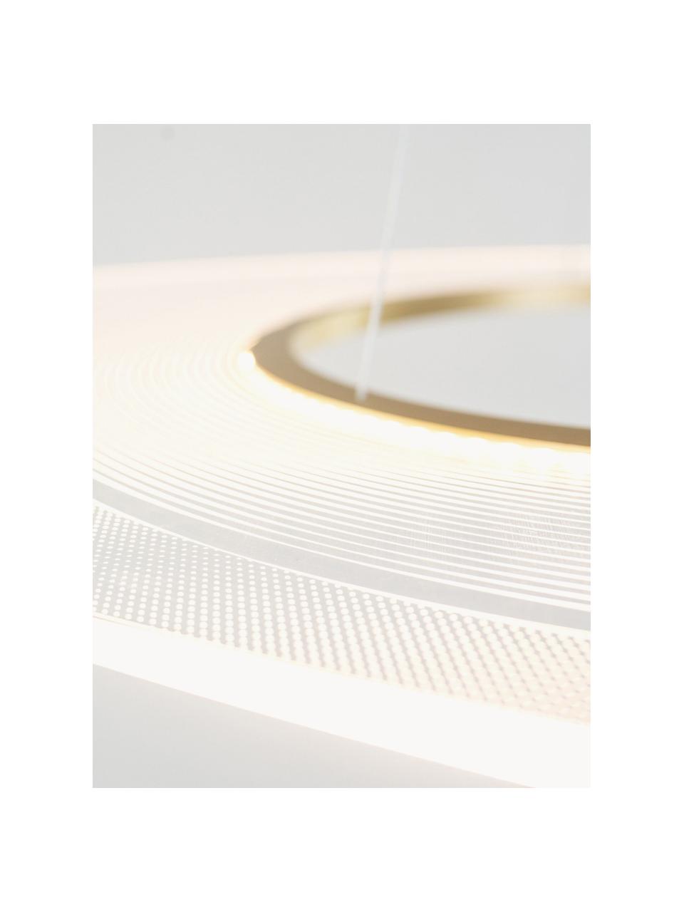 Grote LED hanglamp Eclipse, Transparant, goudkleurig, Ø 97 cm