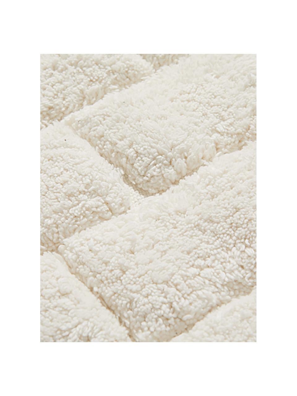 Tapis de bain moelleux blanc crème Metro, 100 % coton bio
Qualité supérieure 1900 g/m², Blanc crème, larg. 50 x long. 60 cm