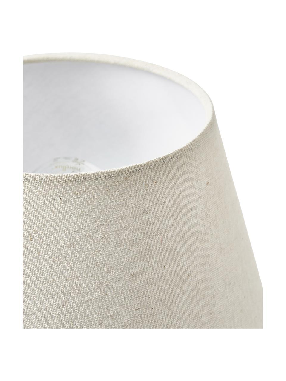 Petite lampe à poser avec pied en verre teinté Cornelia, Beige, bleu, Ø 28 x haut. 38 cm