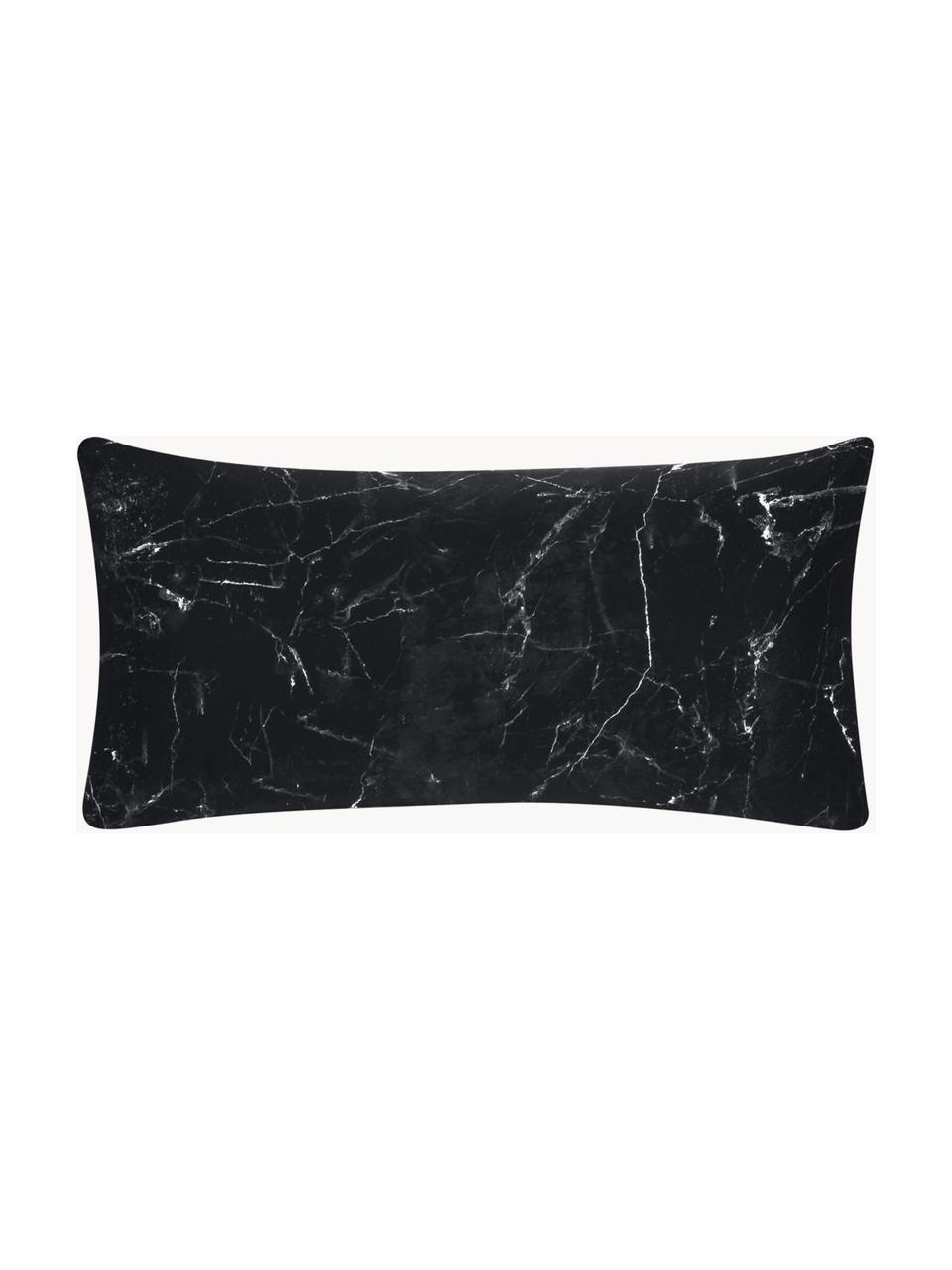 Poszewka na poduszkę z bawełny Malin, 2 szt., Czarny, biały, S 40 x D 80 cm