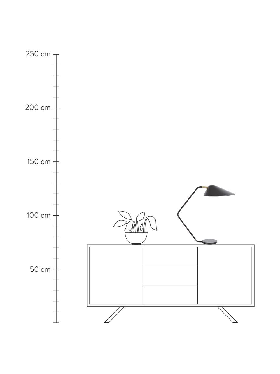 Grande lampe à poser noire Neron, Noir, prof. 57 x haut. 56 cm