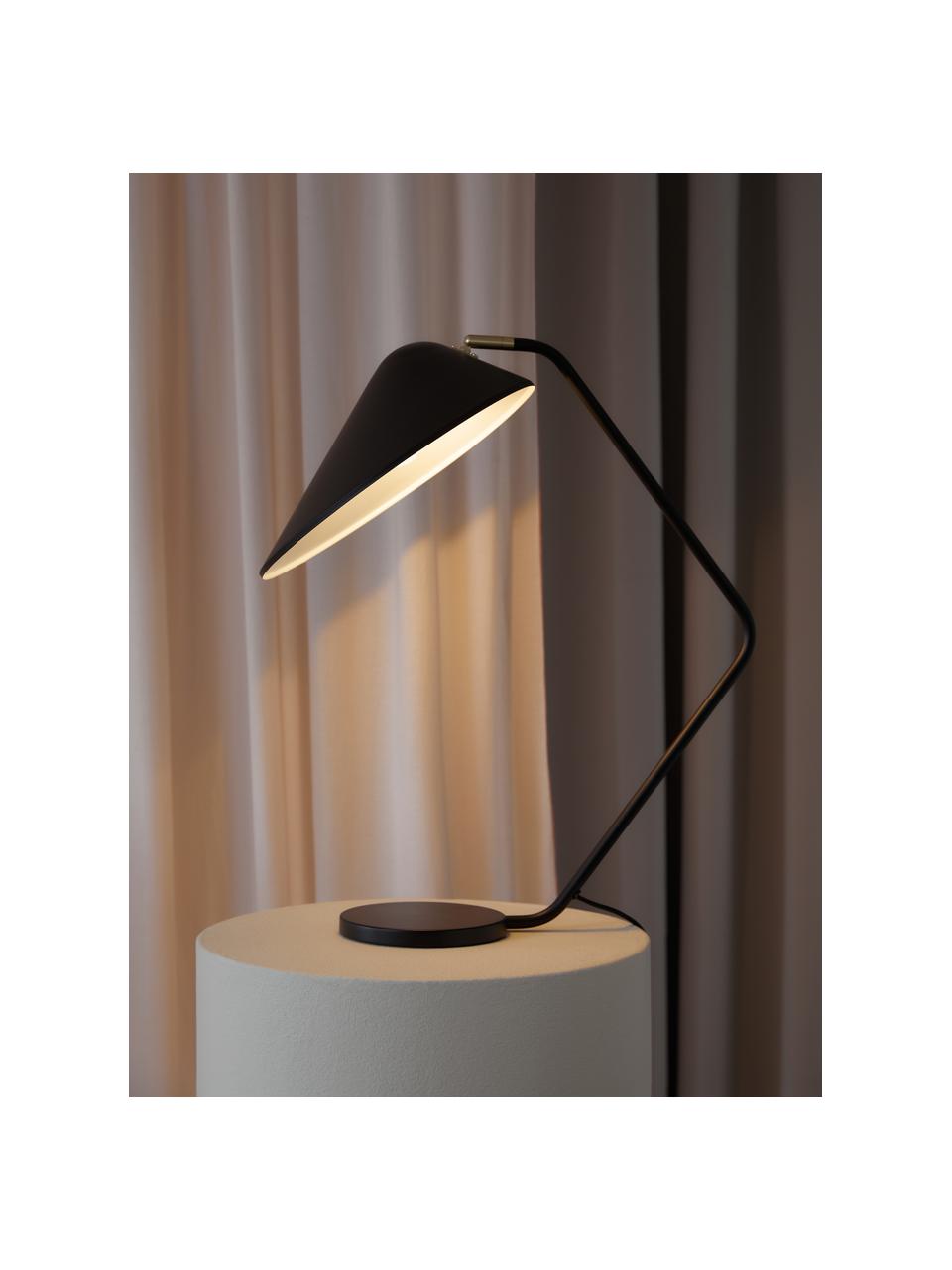 Velká lampa na psací stůl Neron, Černá, Š 57 cm, V 56 cm