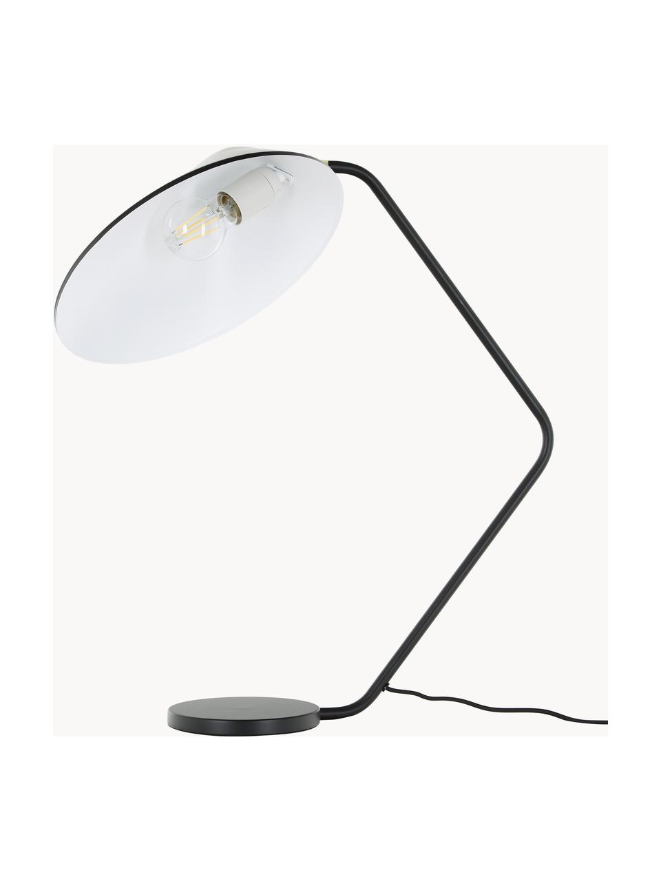 Bureaulamp Neron, Decoratie: vermessingd metaal, Zwart, B 57 x H 56 cm