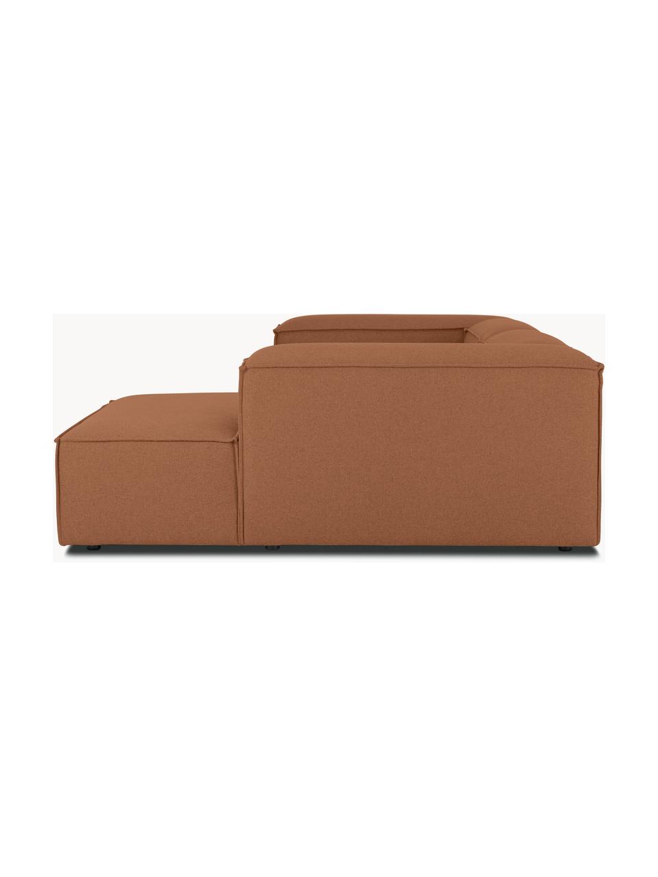 Modulares Ecksofa Lennon, Bezug: 100 % Polyester Der strap, Gestell: Massives Kiefernholz, Spe, Füße: Kunststoff Dieses Produkt, Webstoff Nougat, B 238 x T 180 cm, Eckteil rechts