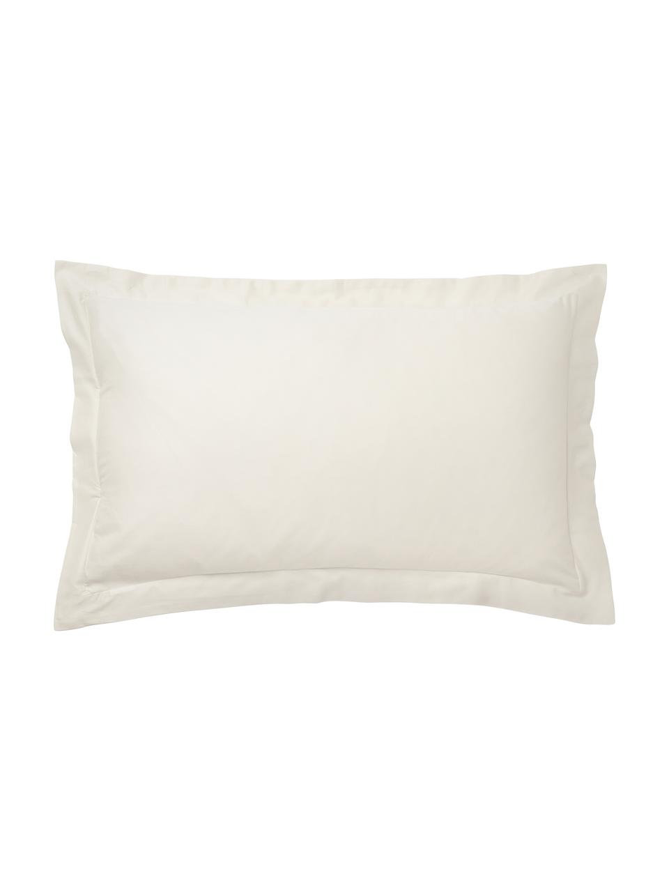 Federa in raso di cotone Premium, Beige chiaro, Larg. 50 x Lung. 80 cm